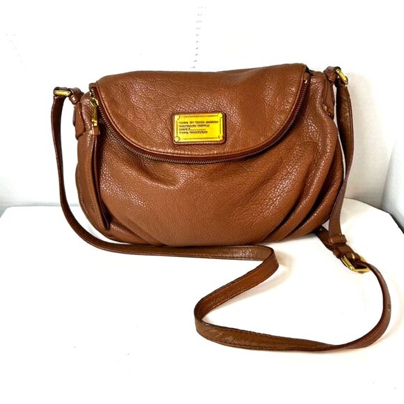 Marc By Marc Jacobs Natasha Caramel Brown Leather Classic Shoulder Crossbody Bag - Picture 2 of 15